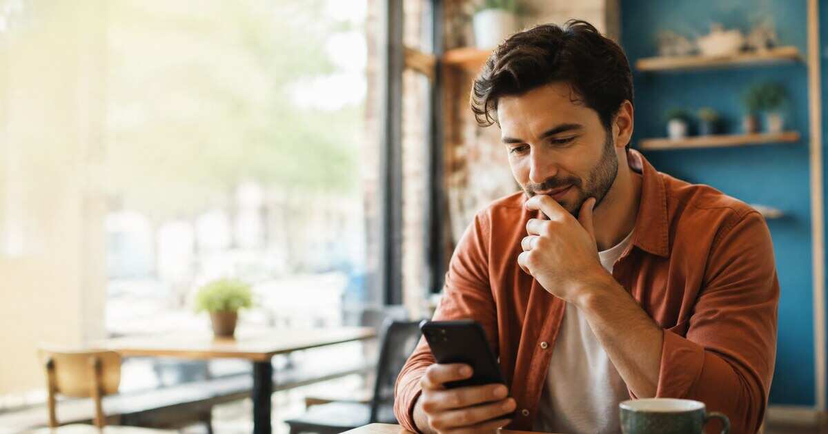 A person writing a thoughtful message on a dating app